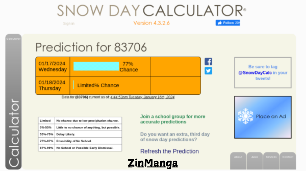 snow day calculator 2024